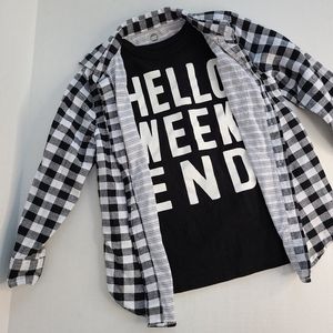 Kids Bundle Hello weekend sleeveless plaid black